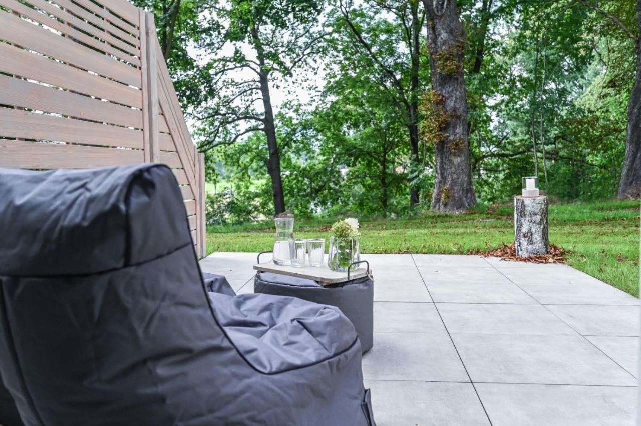 Moderne und gemütliche Ferienwohnung mit Terrasse und WALLBOX im FarmHouse Eckartsberg im Zittauer Gebirge Mittelherwigsdorf Exterior foto